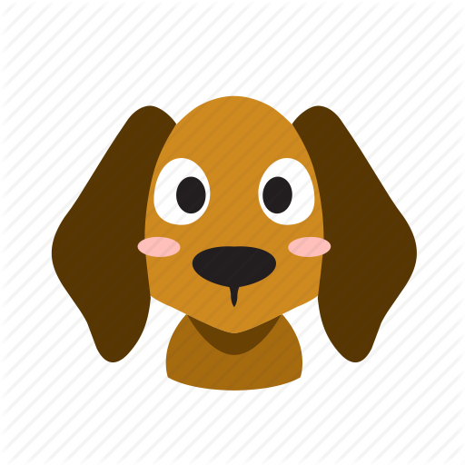 Animal, Cute, Dog, Domestic, Front, Head, Pet Icon