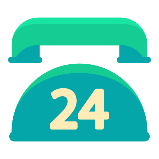 Hour, Support, Phone Line, Phone Icon Free Of Free Flat Icons