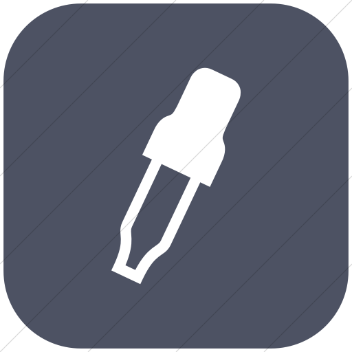Flat Rounded Square White On Blue Gray Raphael Picker Icon