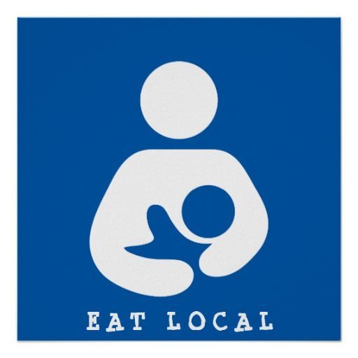 Eat Local Breastfeeding Nursing Icon Poster What