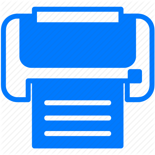 Blue, Document, File, Print, Printer, Printing Icon