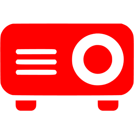Red Video Projector Icon