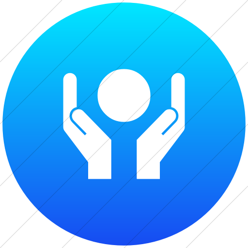 Flat Circle White On Ios Blue Gradient Ocha