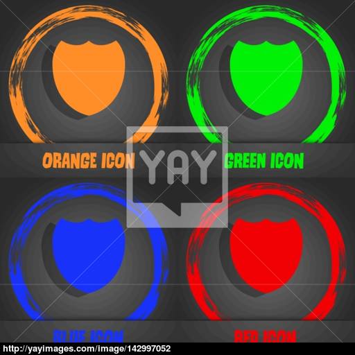 Shield Sign Icon Protection Symbol Fashionable Modern Style