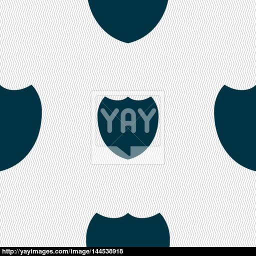 Shield Sign Icon Protection Symbol Seamless Abstract Background