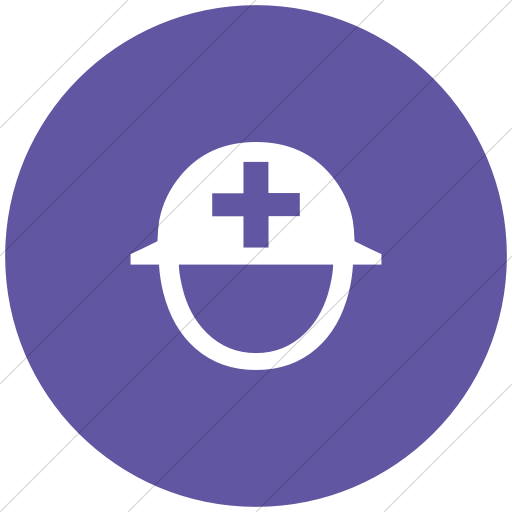 Flat Circle White On Purple Classica Helmet With White