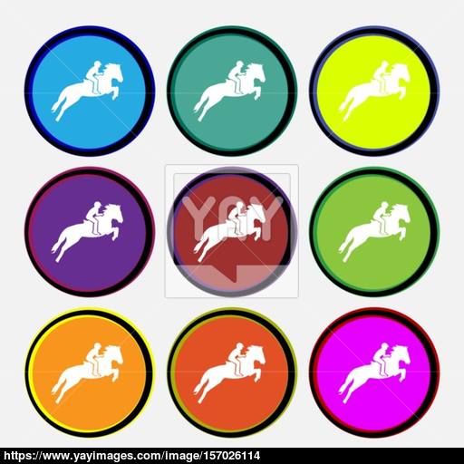 Horse Race Derby Equestrian Sport Silhouette Of Racing Horse