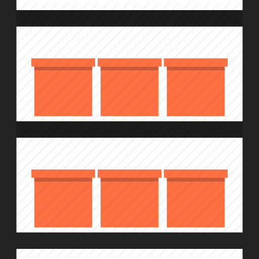 Box, Package, Product, Rack, Shelf, Storage, Warehouse Icon
