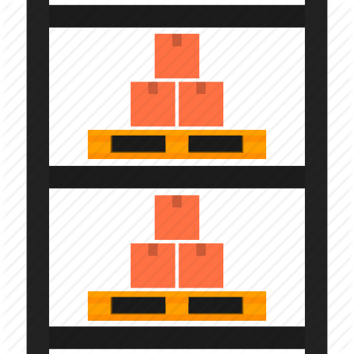 Boxes, Goods, Package, Pallet, Rack, Storage, Warehouse Icon