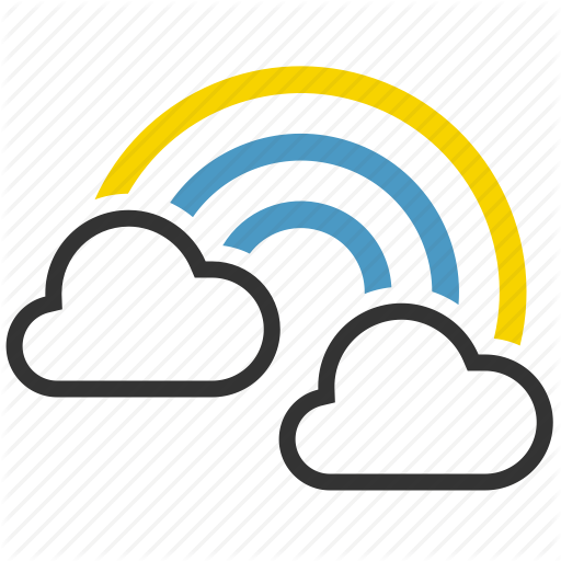 Clouds, Lucky, Rain, Rainbow Icon