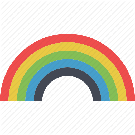 Colored, Colorful, Fantasy, Playful, Rainbow, Sky Rainbow Icon