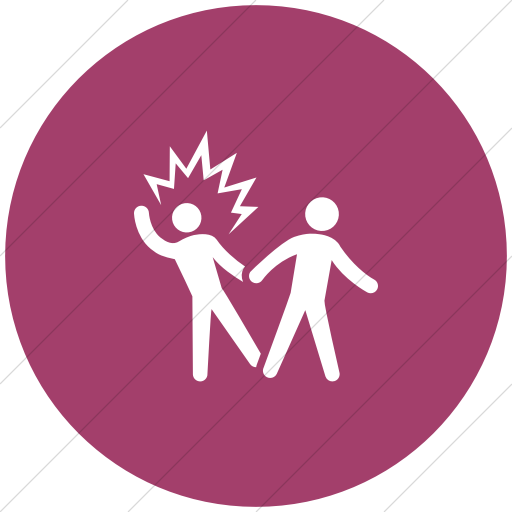 Flat Circle White On Pink Ocha Humanitarians Security