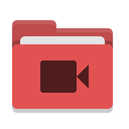 Folder, Red, Video Icon Free Of Papirus Places