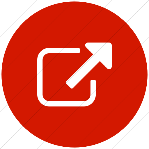 Flat Circle White On Red Bootstrap Font Awesome