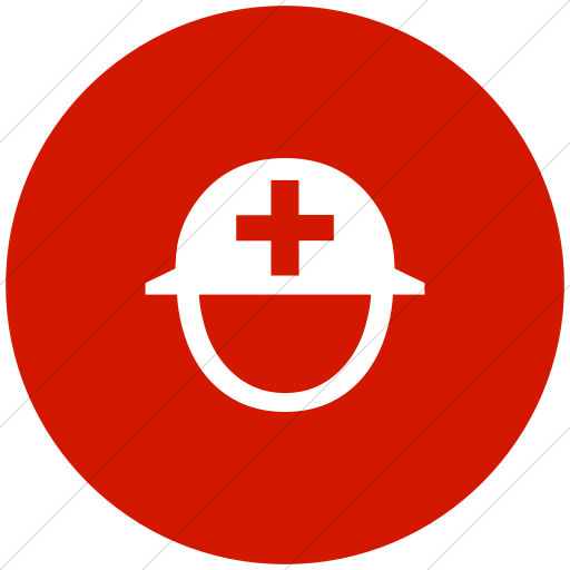 Flat Circle White On Red Classica Helmet With White