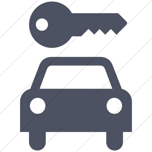 Simple Blue Gray Aiga Car Rental Icon