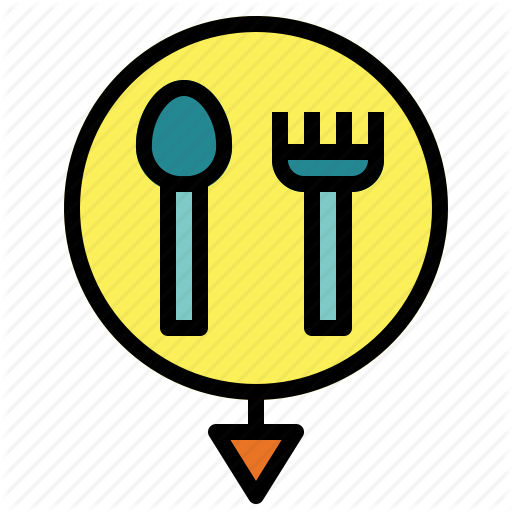 Cutlery, Food, Location, Pin, Restaurant Icon