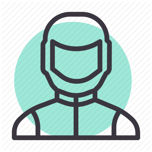 Biker, Gear, Helmet, Jacket, Motorcyle, Racer, Rider Icon