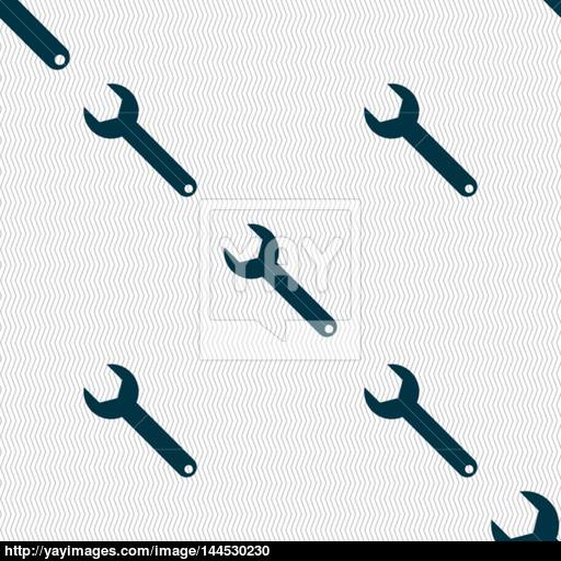 Wrench Key Sign Icon Service Tool Symbol Seamless Abstract