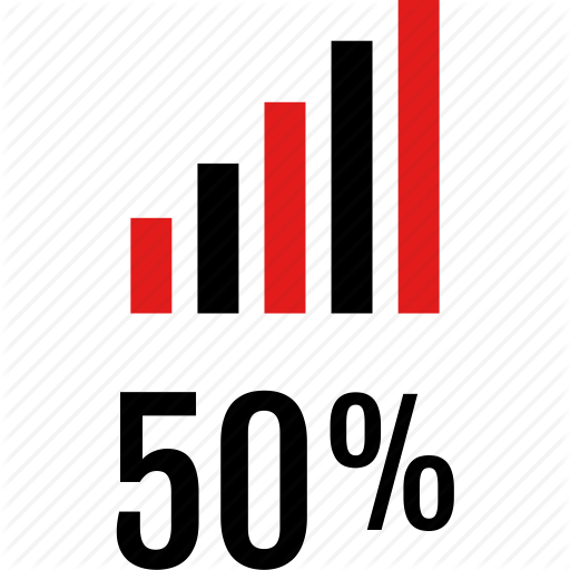 Data, Fifty, Graphic, Half, Info Icon Icons Flat Style