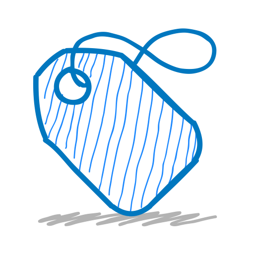 Price, Sketch, Sketchy, Tag Icon