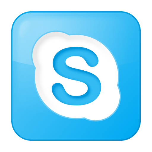 Social Skype Box Blue Icon Social Bookmark Iconset Yootheme