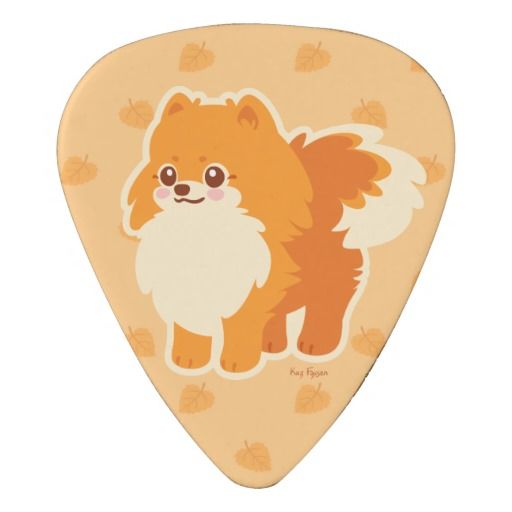 Kawaii Pomeranian Cartoon Dog Guitar Pick Ummhaha, Awesome