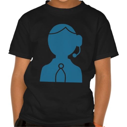 Blue Customer Service Sales Representative Icon T Shirt, Hoodie