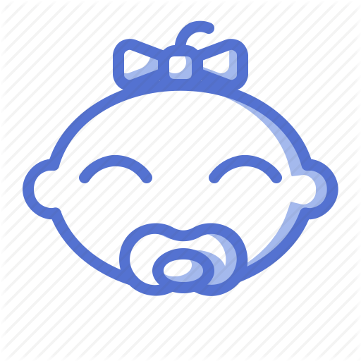 Baby, Emoticon, Fun, Girl, Kid, Pacifier Icon