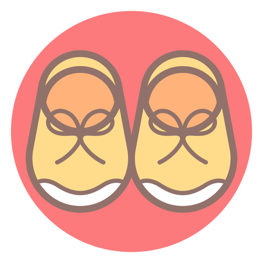 Baby Shoes Circle Icon