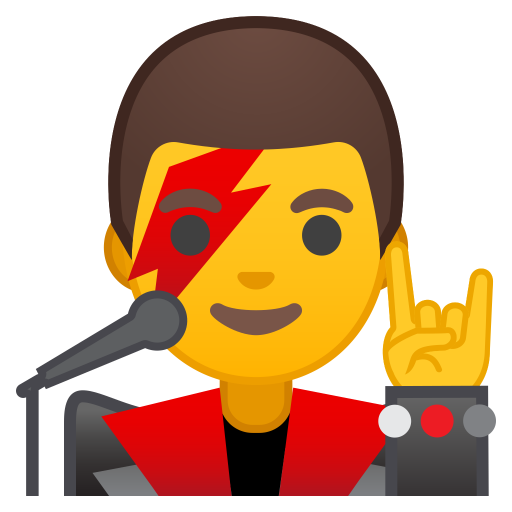 Man Singer Icon Noto Emoji People Profession Iconset Google