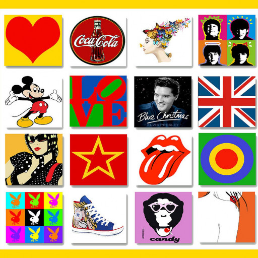 Pop Art Singer Music Band Uk Flag Mouse Icon Pillow Star Cushion