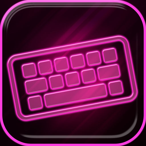 Neon Pink Keyboard Cool Text Fonts And Backgrounds With Emoji