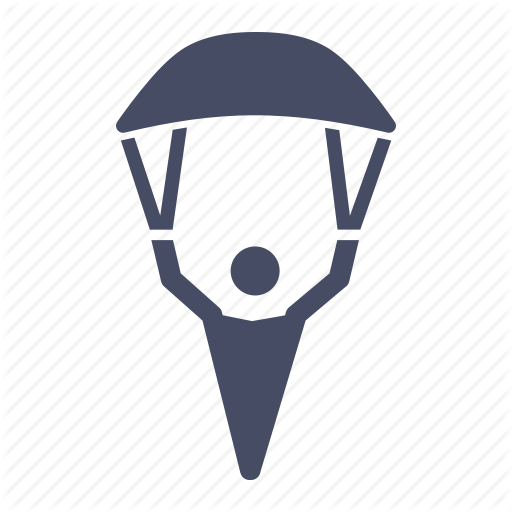 Glider, Parachute, Paraglider, Paragliding, Skydiving, Skyfall Icon