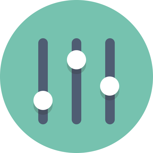 Settings, Sliders Icon