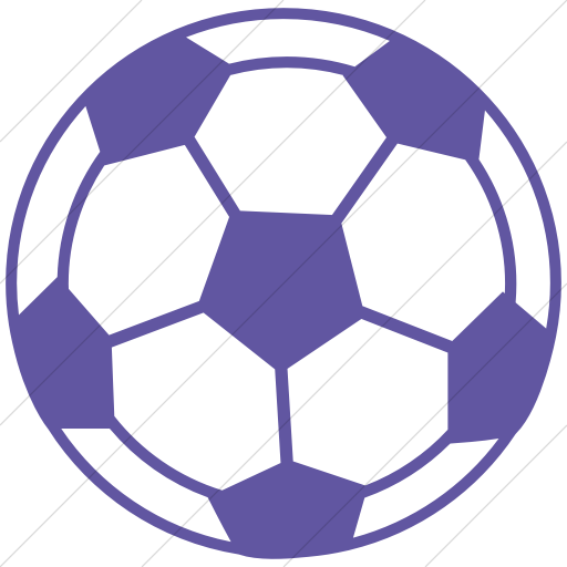 Simple Purple Classica Soccer Ball Icon