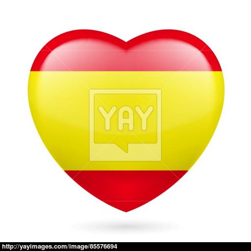 Heart Icon Of Spain Vector