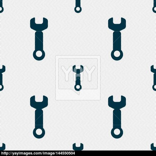 Wrench Key Sign Icon Service Tool Symbol Seamless Abstract