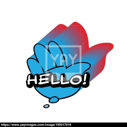 Vector Hello Speech Bubble Colorful Emotional Icon Isolated