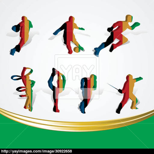 Set Of Various Icon Sport Or Symbol Sports Colorful On White