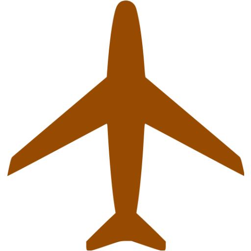 Brown Airplane Icon