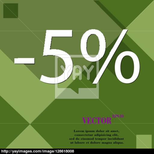Percent Discount Icon Symbol Flat Modern Web Design With Long