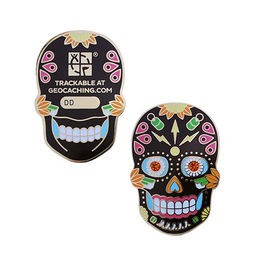 De Muertos Geocoin Black Geocoins For All