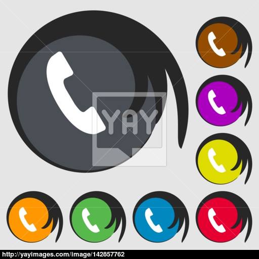 Phone Sign Icon Support Symbol Call Center Symbols On Eight