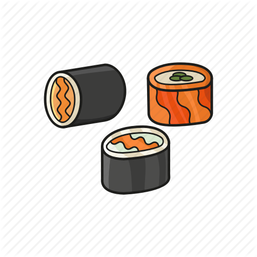 Food, Japanese, Roll, Salmon, Sushi Icon Icon