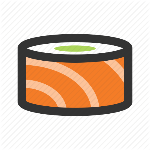 Japanese, Roll, Salmon, Sushi Icon
