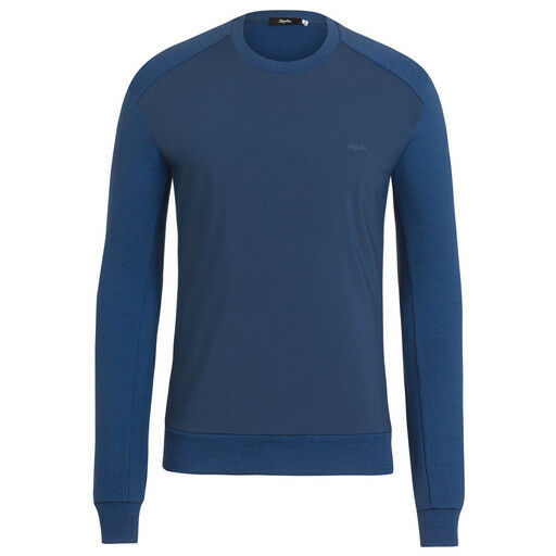 Rapha Men's Ls Dark Blue Merino Windblock Sweatshirt Size Small