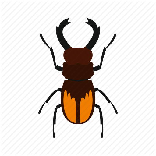 Floral, Flower, Fly, Spring, Stag Beetle, Tattoo, Tropical Icon