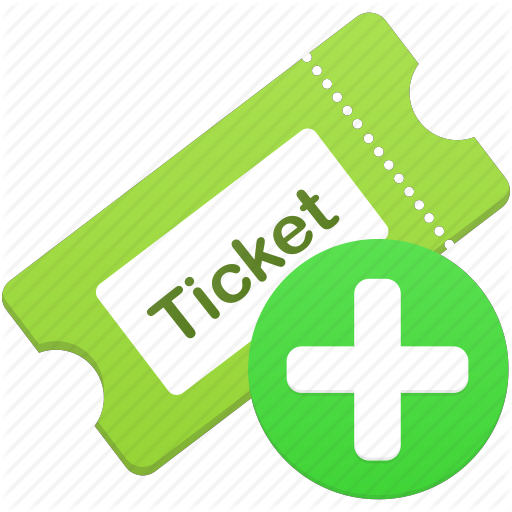 Add, Create, New, Ticket Icon