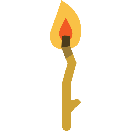 Illumination, Torch, Fire, Light, Primitive Icon